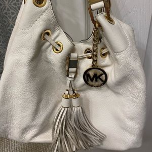Michael Kors genuine leather white bag